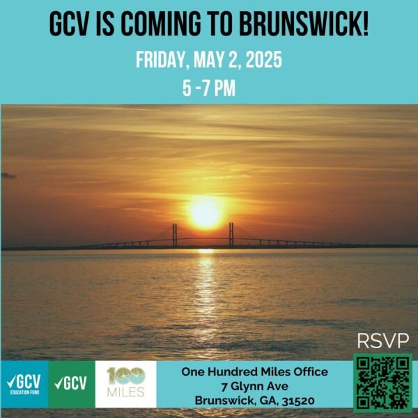 Join Georgia Conservation Voters and One Hundred Miles in Brunswick! We’ll be sharing updates on our work this year, talking about the climate issues impacting your community, and most importantly, listening to you.💬 We know times are tough, and we’re here to support and connect with folks who care about our coast and our future. Come enjoy good food, good drinks, and great conversation.

📍 Brunswick – Friday, May 2 | 5–7 PM 

RSVP at the link in bio ☀️